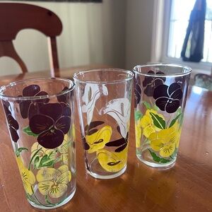Vintage Floral Glasses